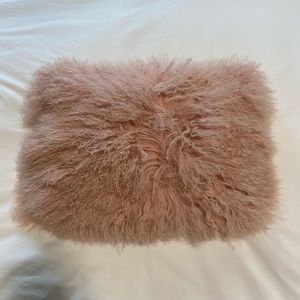 West Elm Mongolian lamb Pillow Cover & pillow